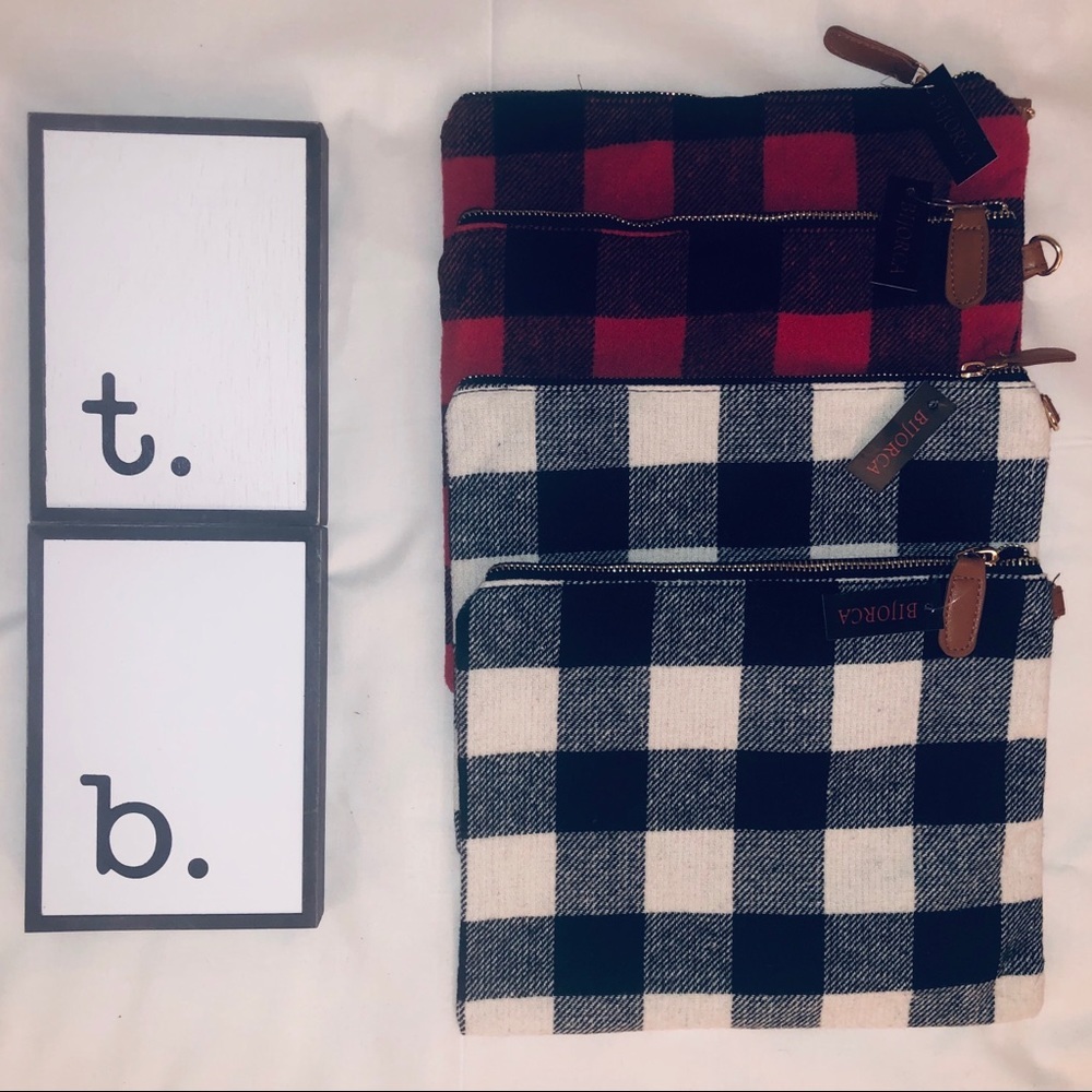 Buffalo Plaid Cosmetic Bags